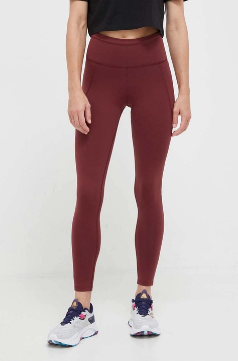 Reebok edzős legging Lux bordó, sima