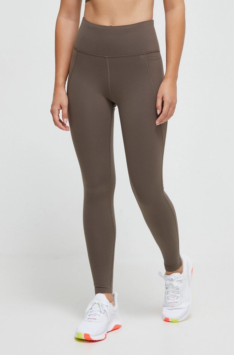 Reebok edzős legging LUX COLLECTION zöld, sima