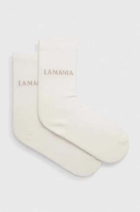 Čarape La Mania za žene, boja: bež
