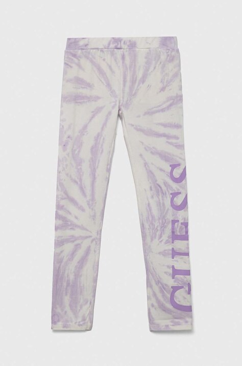 Guess leggins copii culoarea violet, modelator