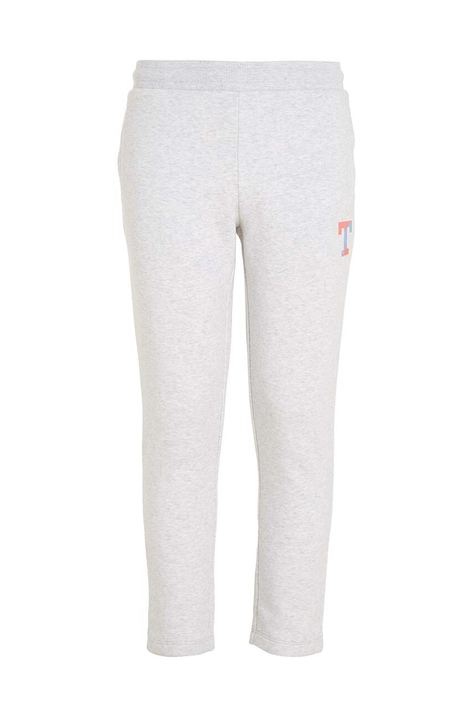 Tommy Hilfiger pantaloni de trening pentru copii culoarea gri, cu imprimeu