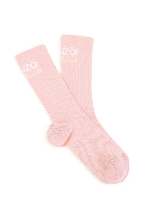 Otroške nogavice Kenzo Kids roza barva