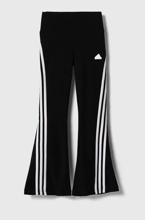 adidas legginsy dziecięce kolor czarny z aplikacją