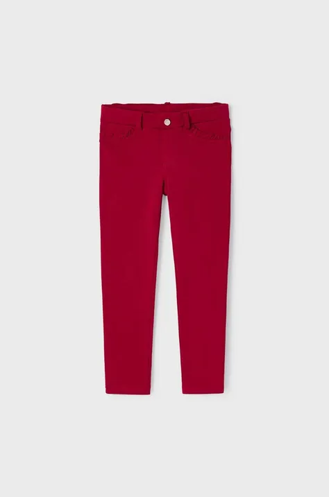 Dječje hlače Mayoral boja: crvena, glatki materijal