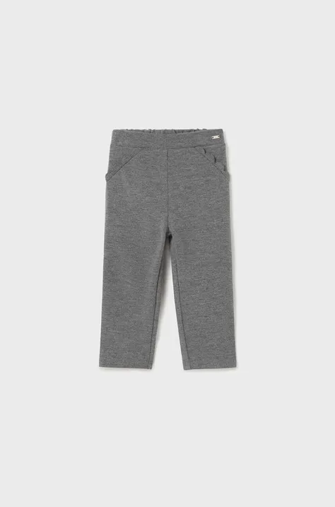 Mayoral pantaloni bebe culoarea gri, neted