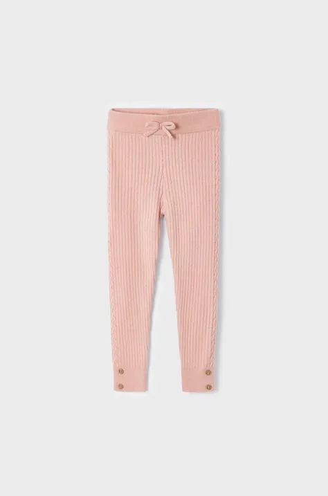 Mayoral legginsy dziecięce kolor różowy melanżowe