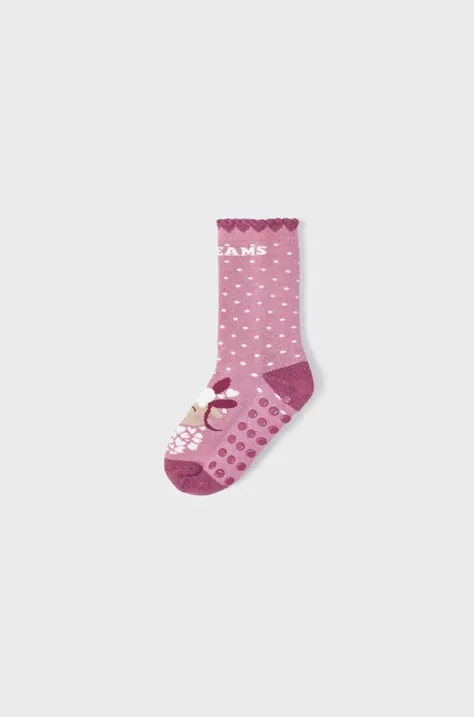 Дитячі шкарпетки Mayoral колір фіолетовий