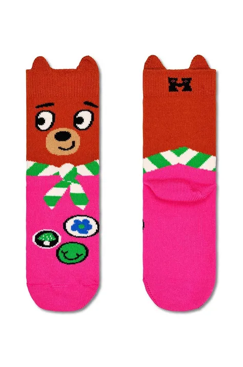 Detské ponožky Happy Socks Bear Scout Sock fialová farba