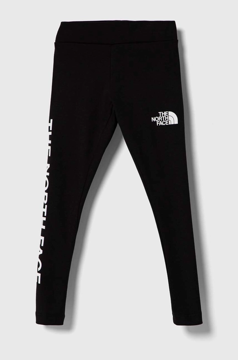 Дитячі легінси The North Face GRAPHIC LEGGINGS колір чорний з принтом