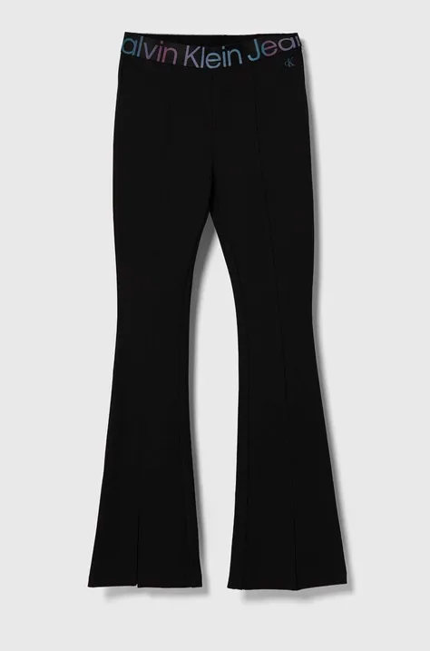 Παιδικά κολάν Calvin Klein Jeans χρώμα: μαύρο