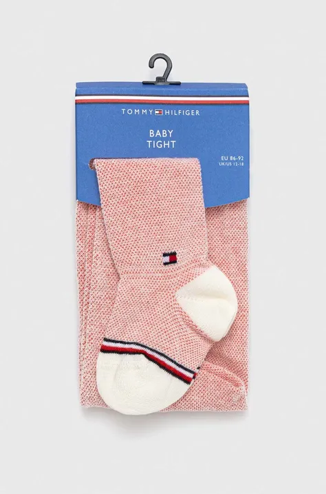 Βρεφικό καλσόν Tommy Hilfiger χρώμα: ροζ