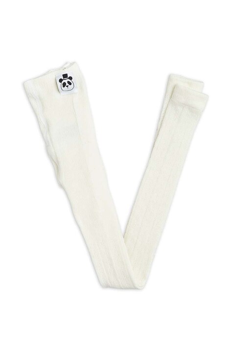 Mini Rodini leggins copii culoarea alb, neted