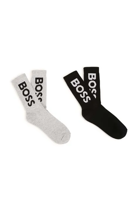 Παιδικές κάλτσες BOSS 2-pack χρώμα: μαύρο