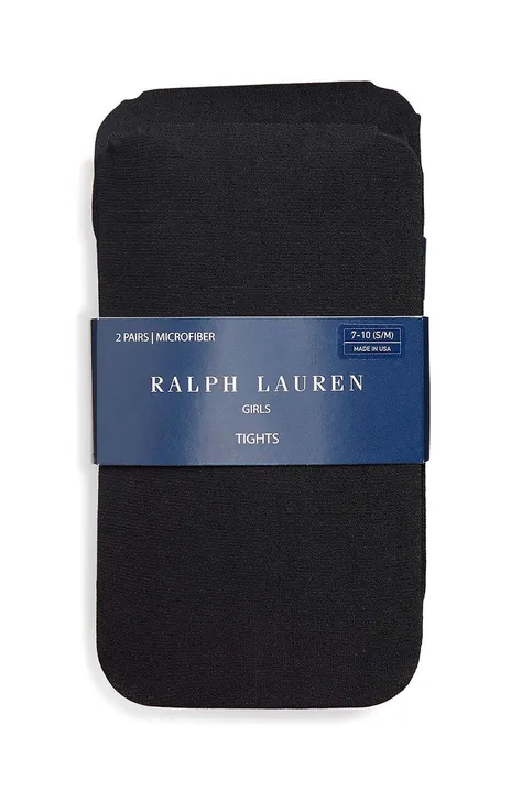 Дитячі колготки Polo Ralph Lauren 2-pack колір чорний
