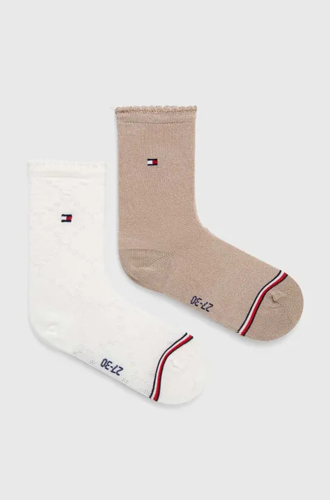 Παιδικές κάλτσες Tommy Hilfiger 2-pack χρώμα: άσπρο