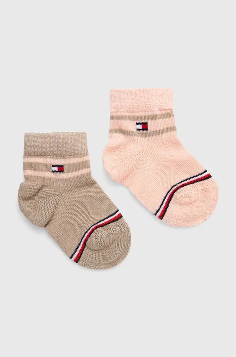 Παιδικές κάλτσες Tommy Hilfiger 2-pack χρώμα: ροζ