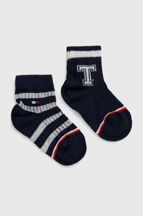 Дитячі шкарпетки Tommy Hilfiger 2-pack колір синій