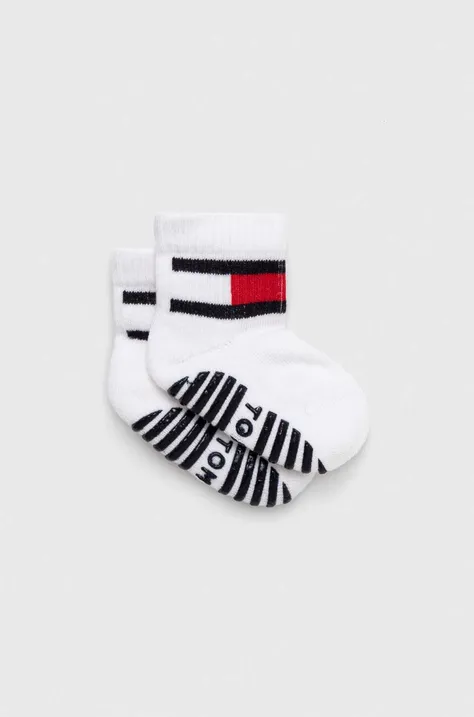 Дитячі шкарпетки Tommy Hilfiger 2-pack колір білий