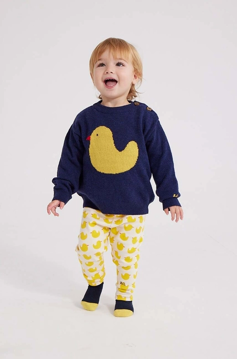 Bobo Choses leggins bebe culoarea alb, modelator