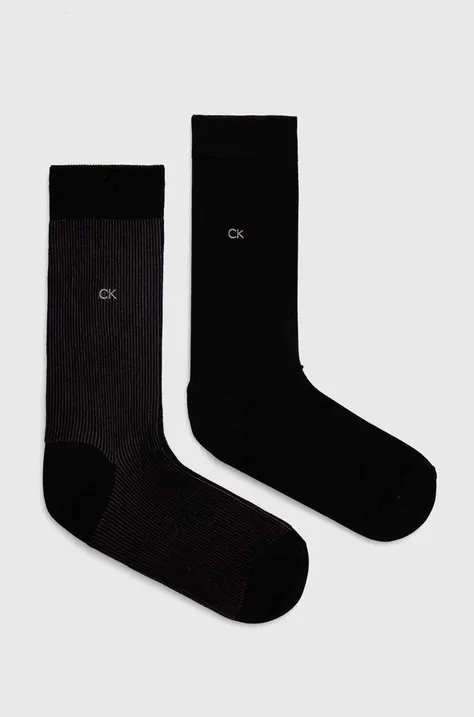 Шкарпетки Calvin Klein 2-pack чоловічі колір чорний
