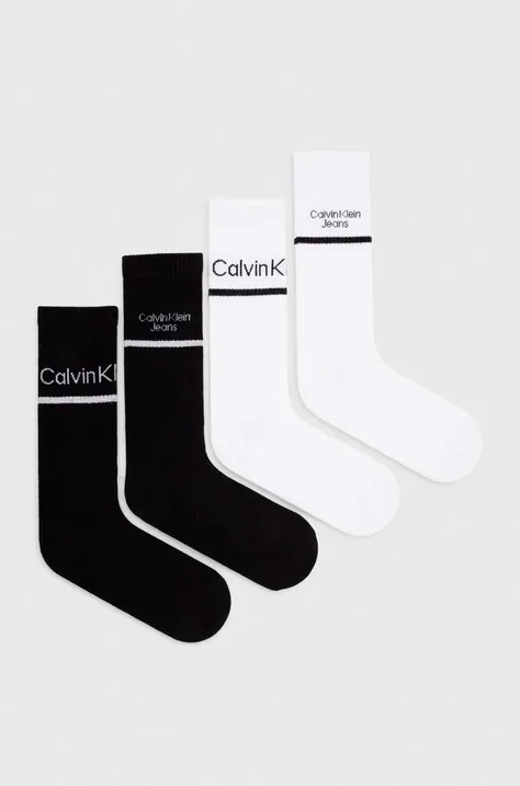 Κάλτσες Calvin Klein Jeans 4-pack χρώμα: μαύρο