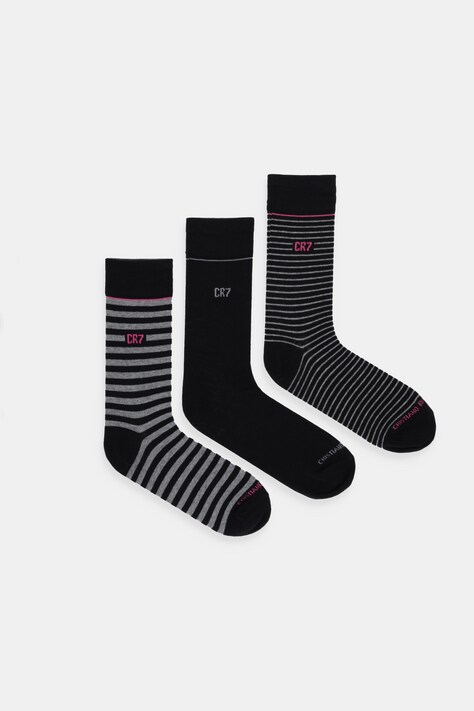 CR7 Cristiano Ronaldo skarpetki 3-pack kolor czarny 0