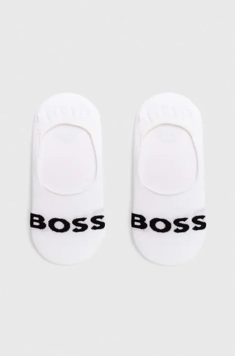 Ponožky BOSS 2-pack pánské, bílá barva, 50477866