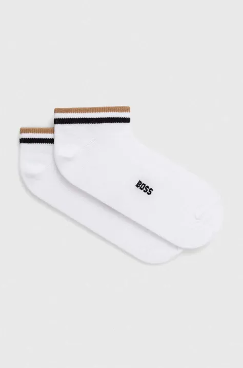 Čarape BOSS 2-pack za muškarce, boja: bijela, 50491192