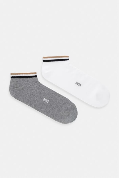 BOSS șosete bărbătești 2P AS Uni stripe CC pachet de 2 gri 50491192