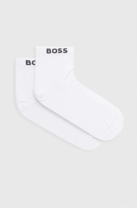 Ponožky BOSS 2-pack pánské, bílá barva, 50491208