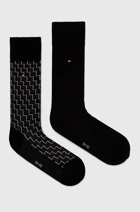 Шкарпетки Tommy Hilfiger 2-pack чоловічі колір чорний