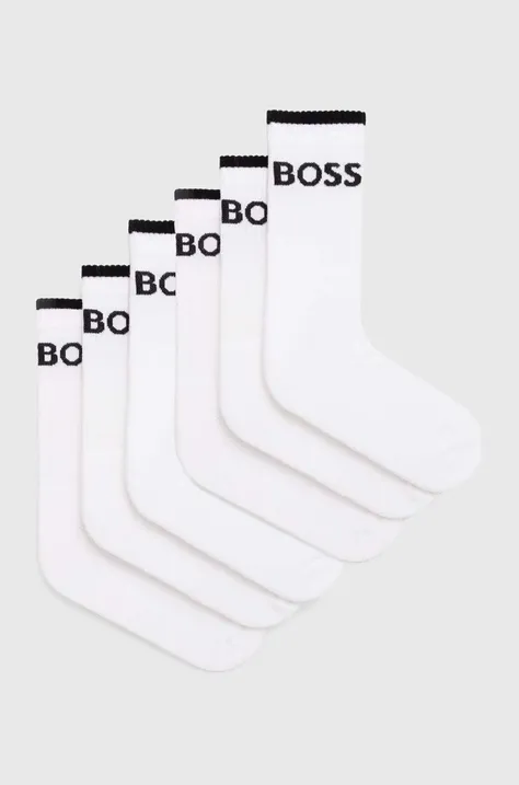 Κάλτσες BOSS 6-pack χρώμα: άσπρο