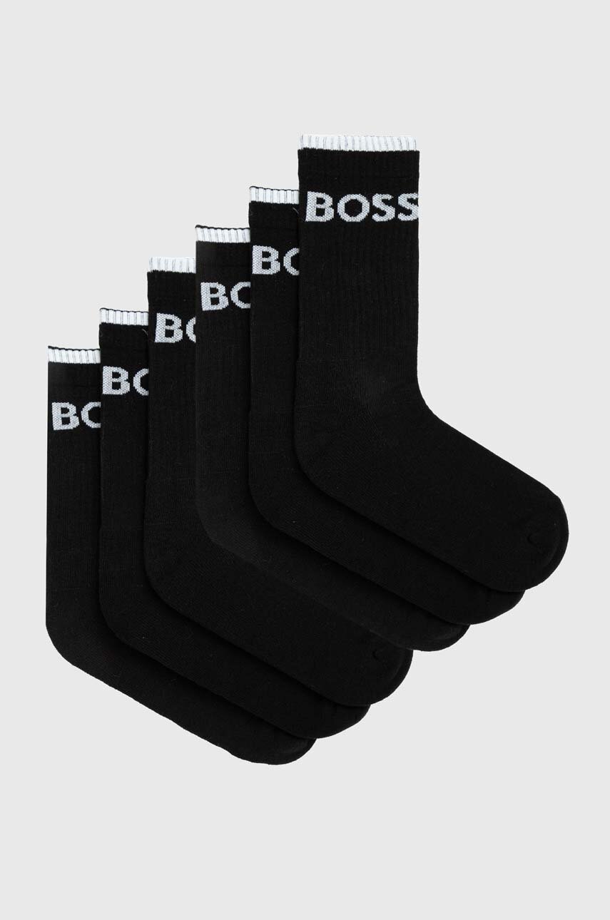 BOSS sosete 6-pack barbati, culoarea negru, 50510168