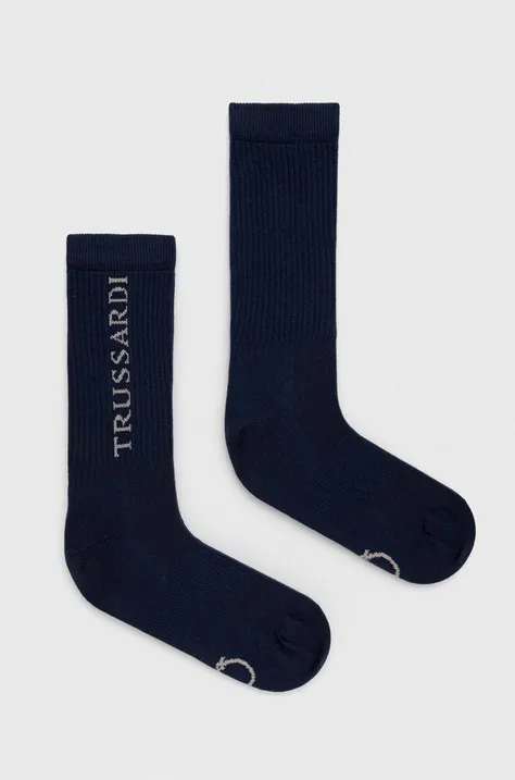 Čarape Trussardi za muškarce, boja: tamno plava
