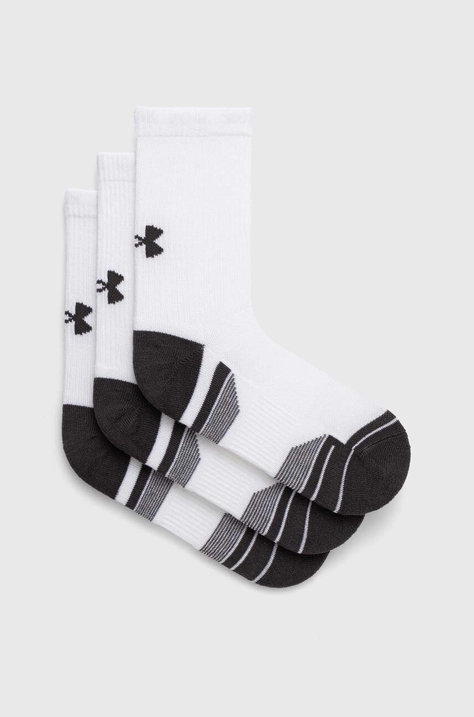 Ponožky Under Armour 3-pak pánske, biela farba, 1379512