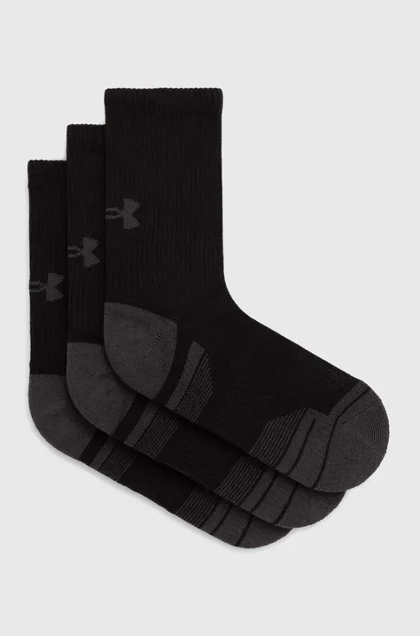 Ponožky Under Armour 3-pack pánské, černá barva, 1379512