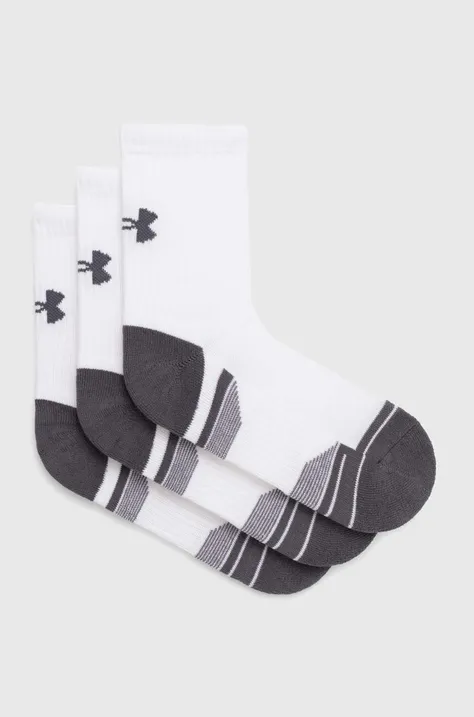 Ponožky Under Armour 3-pack pánské, bílá barva, 1379530