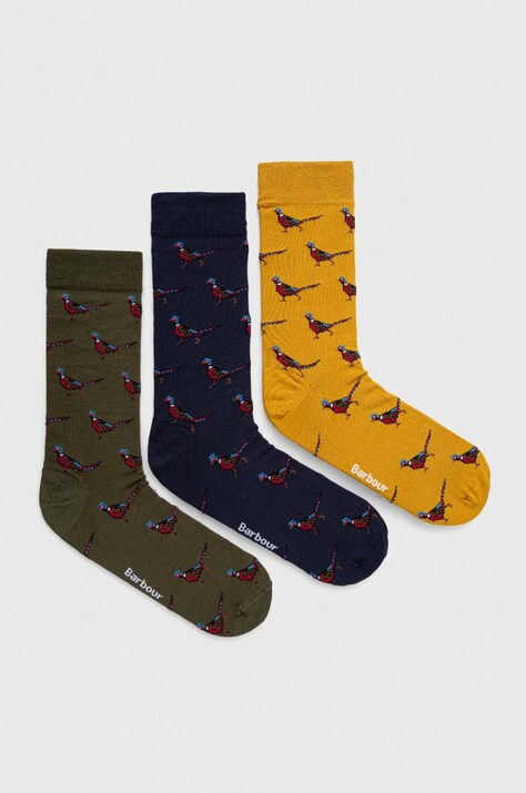 Barbour Ponožky pánske 3-pak viacfarebné MGS0033