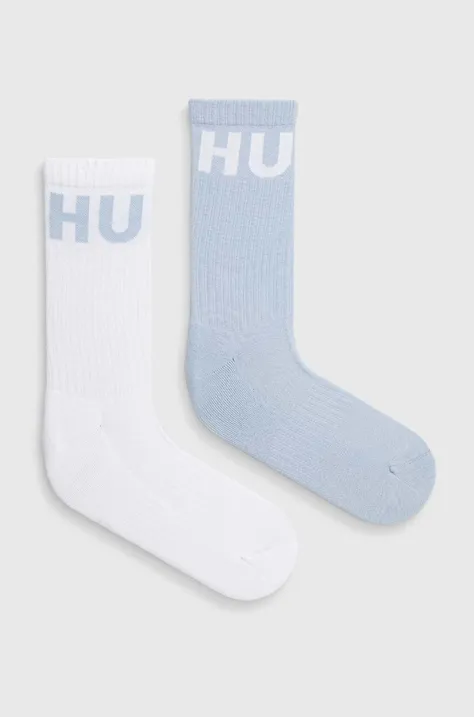 Шкарпетки HUGO 2-pack чоловічі колір чорний