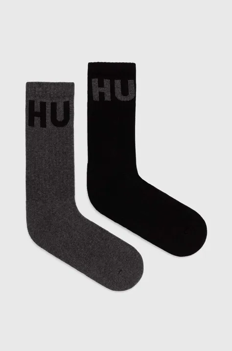 Шкарпетки HUGO 2-pack чоловічі колір сірий