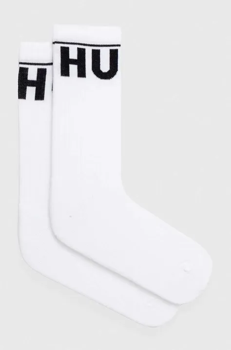 Ponožky HUGO 2-pak pánske,biela farba,50510647