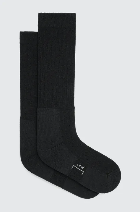 Ponožky A-COLD-WALL* LONG ARMY SOCK ACWMSK036, pánske, čierna farba