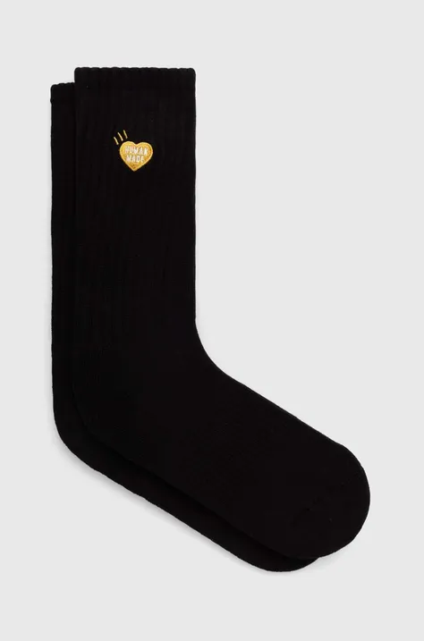 Чорапи Human Made Pile Socks в черно HM26GD004
