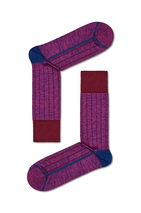 Happy Socks skarpetki Dressed Minimal Compact Sock kolor fioletowy