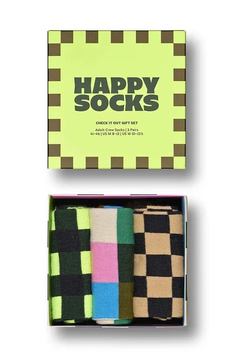 Nogavice Happy Socks Check It Out Socks 3-pack