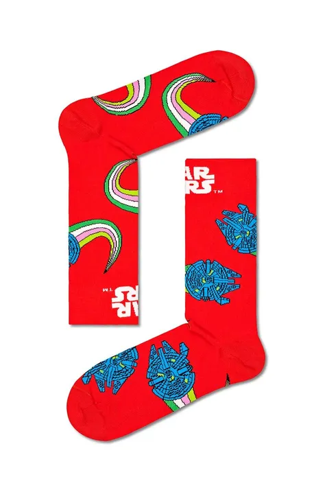 Čarape Happy Socks Star Wars boja: crvena