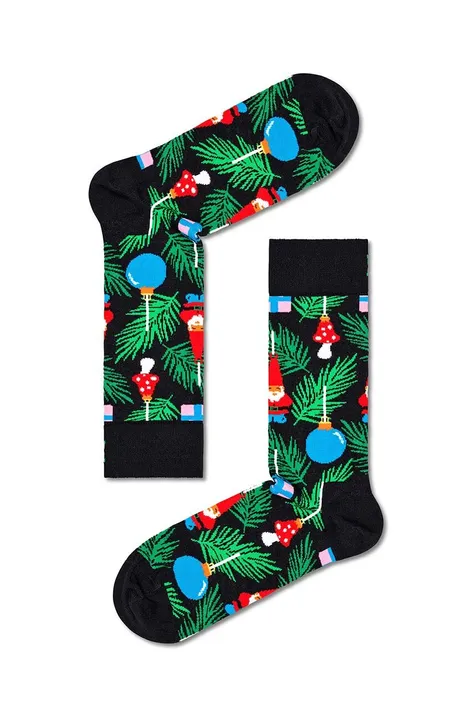 Ponožky Happy Socks Christmas Tree Decoration Sock čierna farba