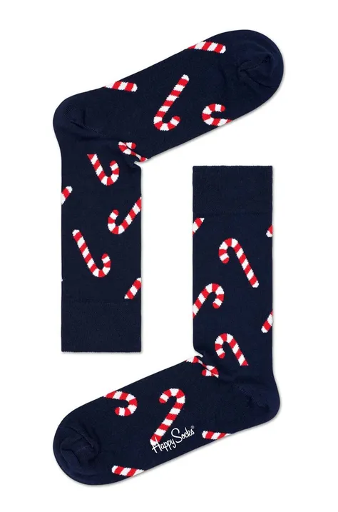 Κάλτσες Happy Socks Candy Cane Sock χρώμα: ναυτικό μπλε