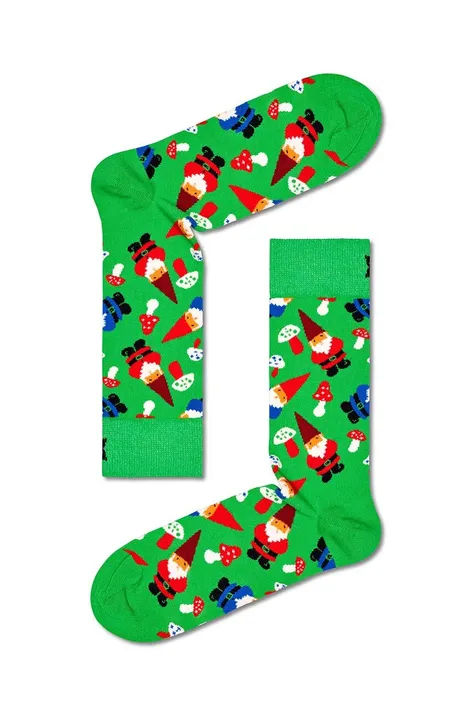 Čarape Happy Socks Christmas Gnome Sock boja: zelena