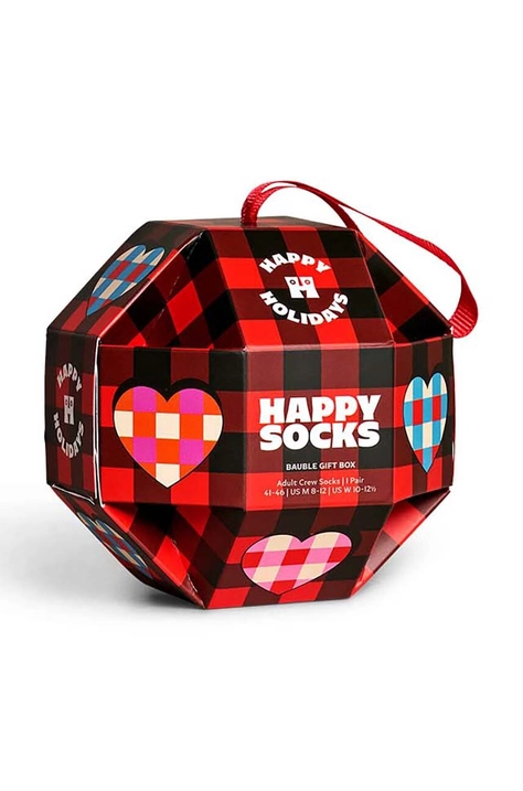 Ponožky Happy Socks Bauble Sock Gift Box červená farba